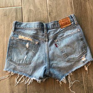 Levi's Distressed Patchwork Shorts